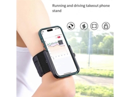 Braçadeira Multifuncional Para Celular Com Suporte De Pulso E Rotação Múltipla, Ideal Para Ciclismo.