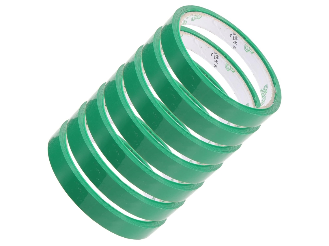 Fita adesiva de polietileno Ibasenice PE para sacolas de supermercado, verde, resistente, ideal para selar e agrupar.