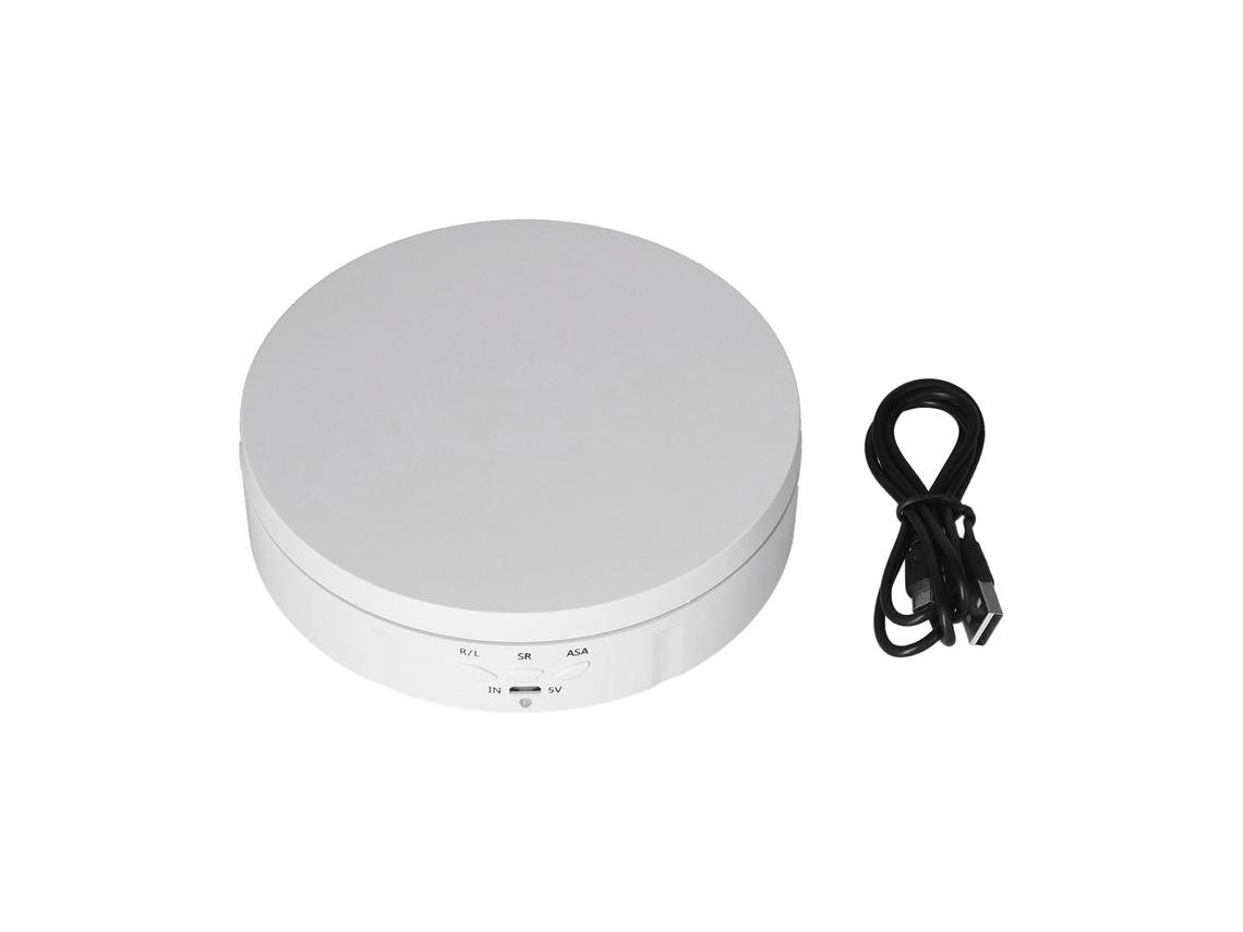 Base de Exposição para Joias, Rotativa 145mm com 3 Velocidades e Alimentação por Usb LAXISCREED