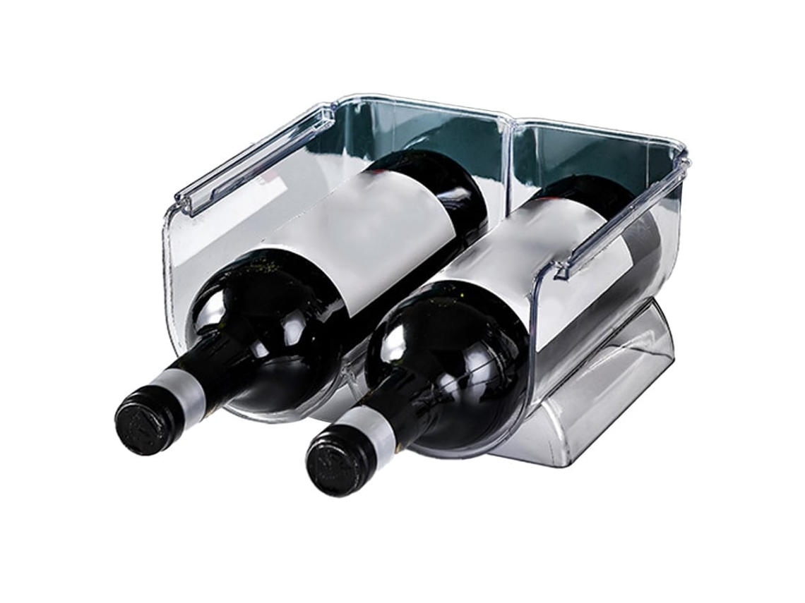 Eyf organizador de Vinhos Pilhavel Transparente Plástico Suporte para 2 Garrafas para Casa e Exibição