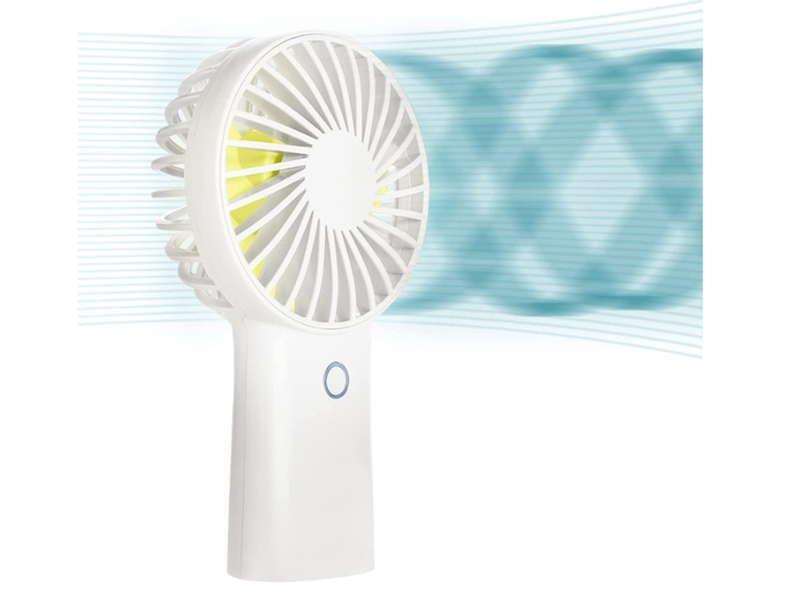 Ventilador Portátil Portátil 20h Max Cooling Time Mini Ventilador De Mão, 4000mah Ventilador Pessoal Recarregável Usb, 3 Velocidades Yizhood (branco)