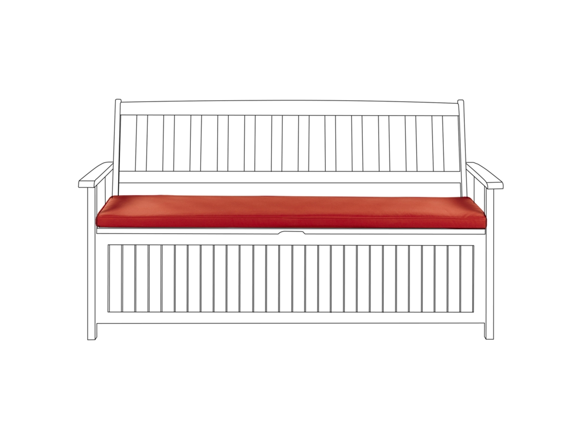Almofada Para Banco De Assento Sovana Vermelho Escuro