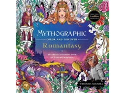 Livro Mythographic Color and Discover Romantasy de Weronika Kolinska (Inglês)