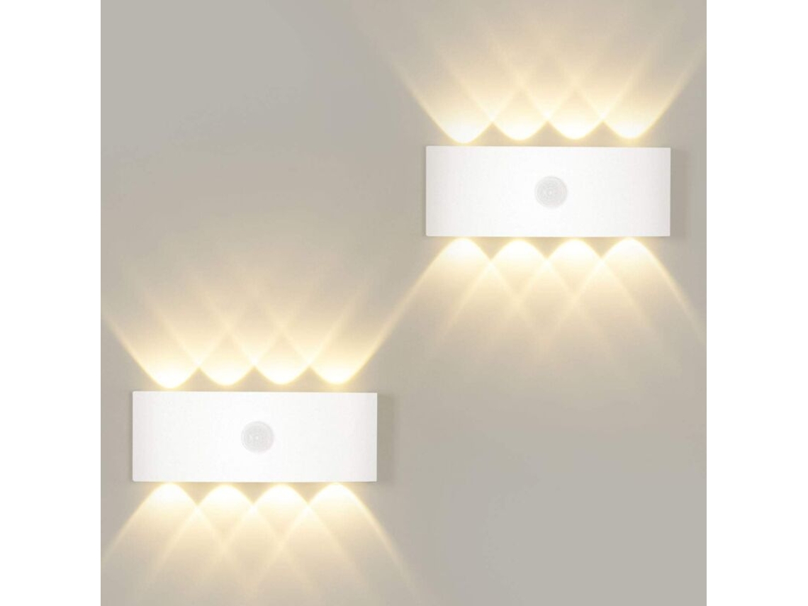 Aplique de Parede de 8w com Sensor de Movimento, Função Ligar/desligar Automático, Luz Branco Quente , Classificação Ip65 PRIME KANG (3000k)