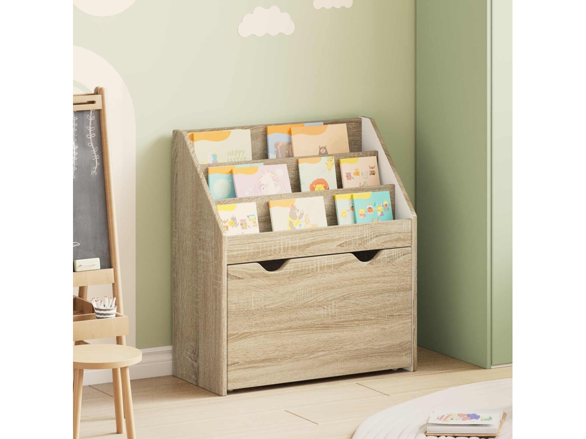 Vidaxl Estante Infantil Com Gaveta Carvalho Sonoma 60 X 29,5 X 69 Cm