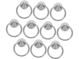 Conjunto De 10 Puxadores De Metal Com Argola Para Gavetas, Armários E Móveis.