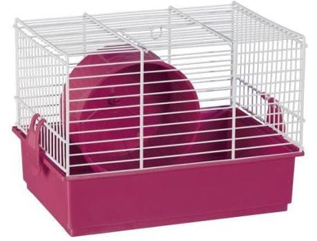 Gaiola para Hamsters  910 (Rosa - 27x19,5x20 cm - Plástico e Metal)