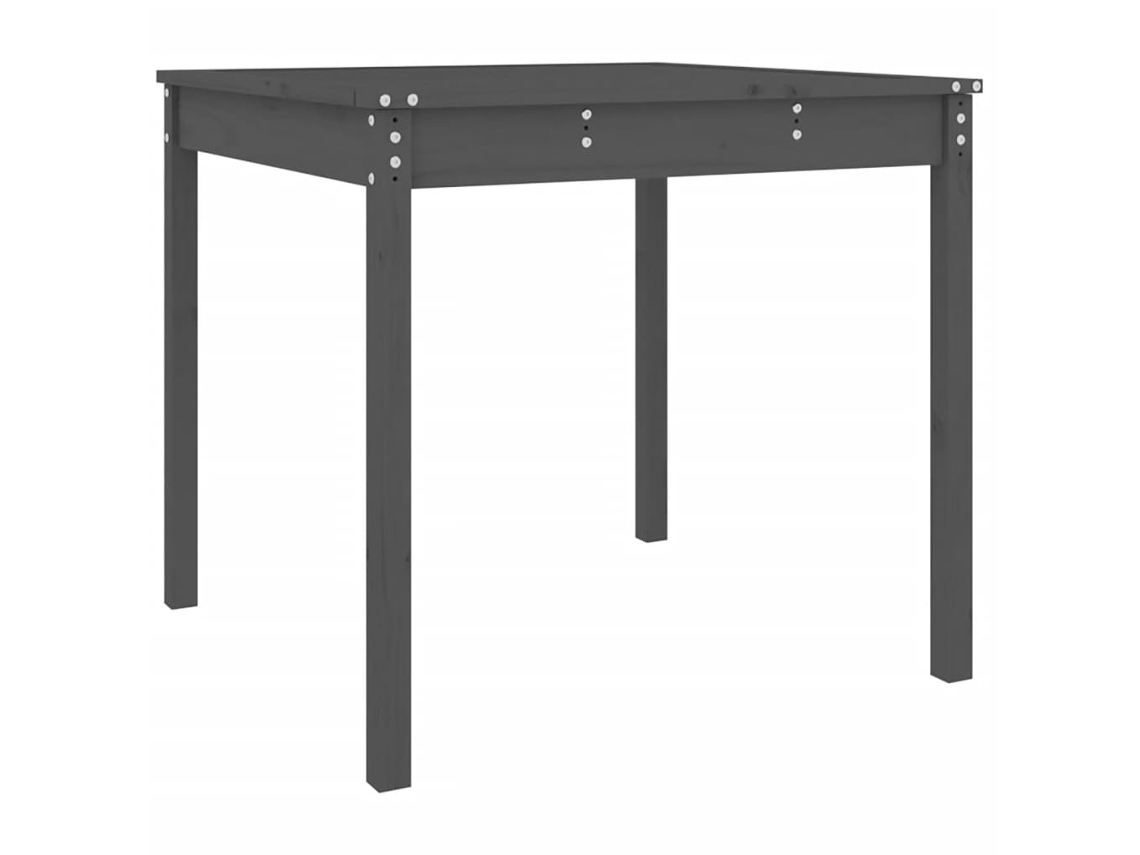 Mesa de Jardim Madeira de Pinho Maciça Cinzento MAISON EXCLUSIVE (82,5x82,5x76 cm)