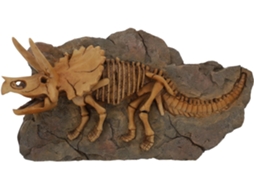 Aplique Parede Artístico Natural Modelo Dinossauro Marrom Resina Elegante Decoração Interiores Quarto Espaços GOKOCO