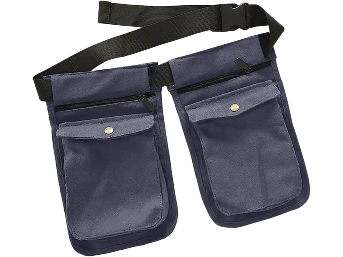 Bolsa de ferramentas de cintura para mulheres e uso doméstico, bolsa leve com vários compartimentos, cinto de ferramentas ajustável para
