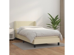 Box Spring Bed, Box Spring Beds Vidaxl Creme Couro Artificial (80 X 200 Cm)