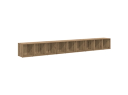 Conjunto 3 Armário De Parede Vidaxl Castanho Derivados De Madeira (37 X 35 X 107 Cm)