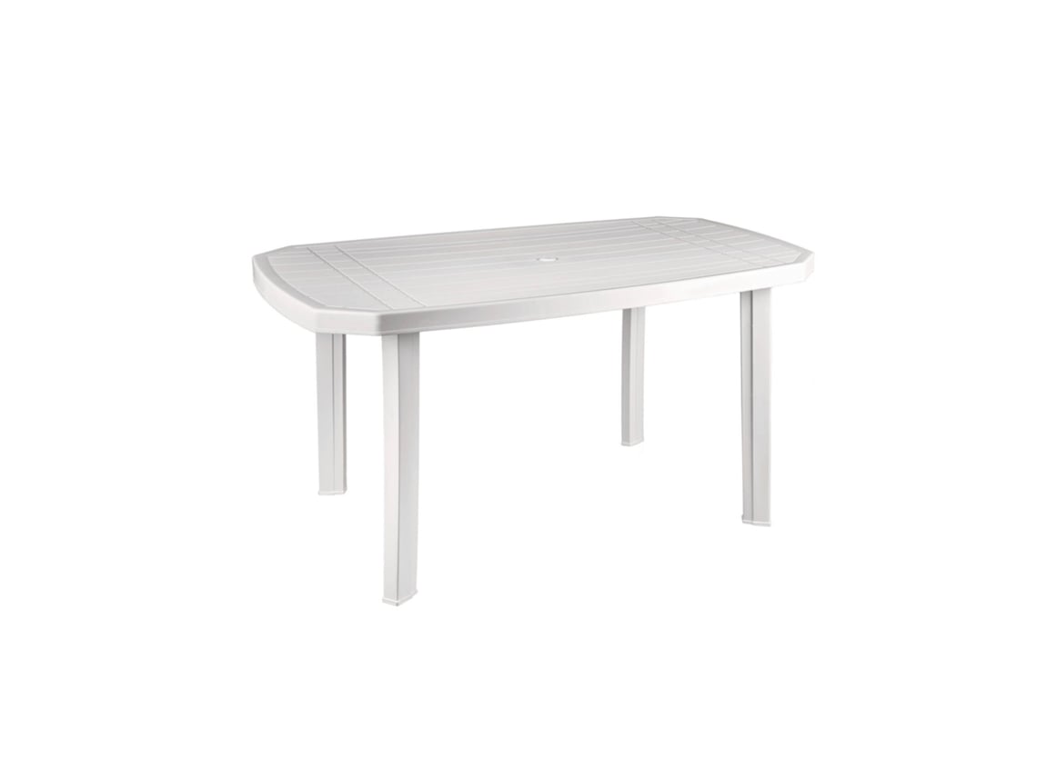 Mesa De Resina Oval Branca Viana Joluce