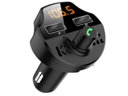 Transmissor Fm Bluetooth 5.0 Mp3 Player Handsfree Car Kit Mic Embutido Dual Usb Charger 5V/3.1A Tf Card YIZHOOD