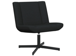 Conjunto 1 Cadeira Giratória Vidaxl Preto Tecido (63 X 75 X 76 Cm)