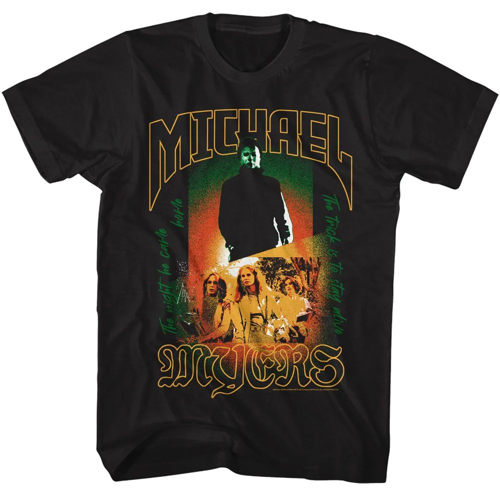 Rockinstone Halloween Movie Michael Myers V2 Black Adult T-shirt Size:xl