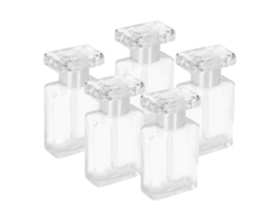 5 Piezas De Frascos De Vidro Transparentes Reutilizáveis Para Óleo Essencial E Perfume