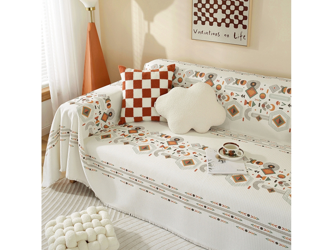 Protetor de Almofada de Sofá com Capa de Assento Antiderrapante Padrão 23-180X230Cm LUUCOZK