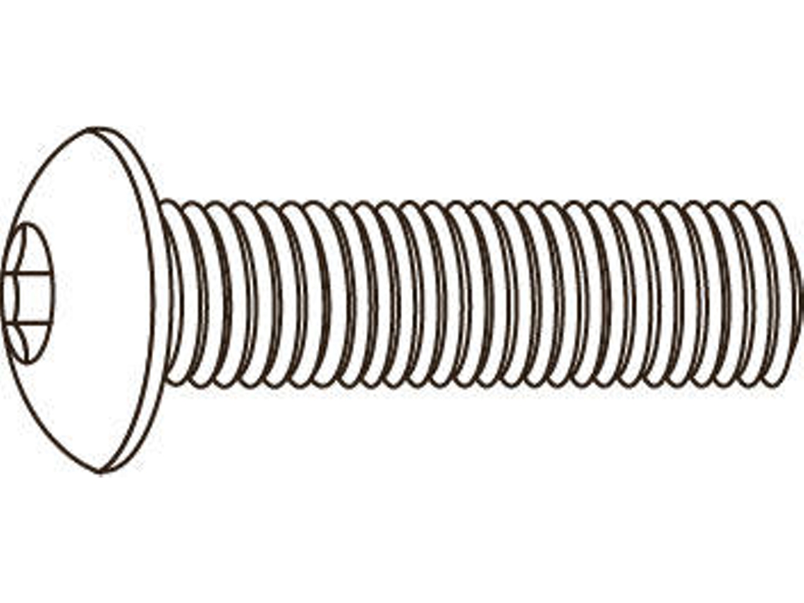 Parafuso CHEMITOOL Sextavo Interior Cabeça Oval ISO 7380 M6x25 A2 Inox Passivado