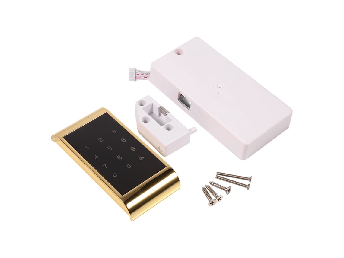 Trava Digital Primerox Eletrônica com Teclado Touch para Armários e Gavetas Dourado com S/MARCA