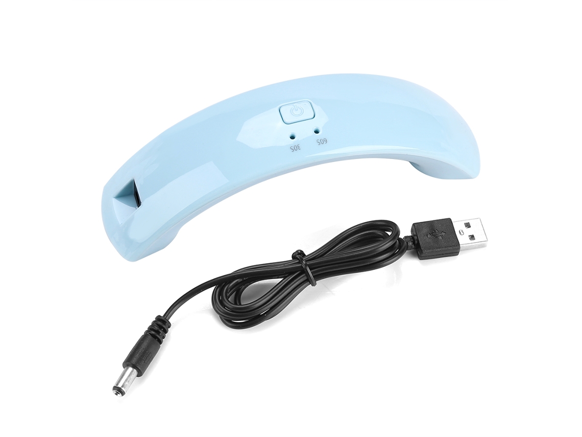 Lâmpada Uvled Portátil De 12w Para Secagem De Esmalte De Unhas Com Design Arco - Azul