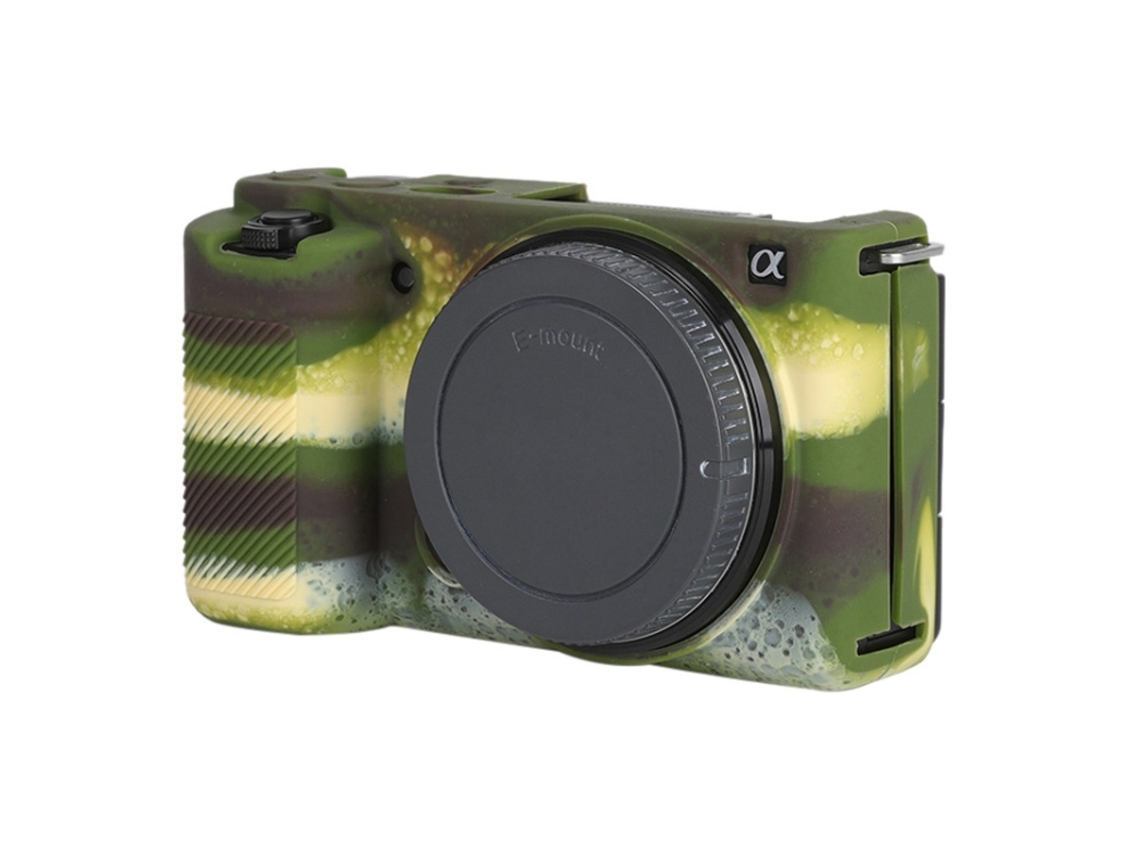 Capa Protetora de Silicone Macio para Sony Zv e10 Camuflagem XIAOMOYU
