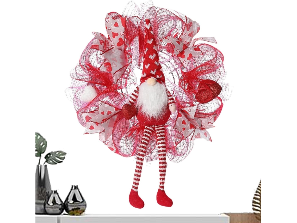 Guirlanda Namorados Decoração Sazonal 55cm Decorativa Festas Casais Casamento Lareira Parede Janela Escritório GOKOCO