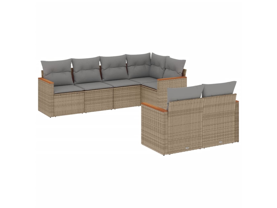 Garden Sofa Set, Garden Sofa Sets Vidaxl Bege Rattan / Vime (n/a)