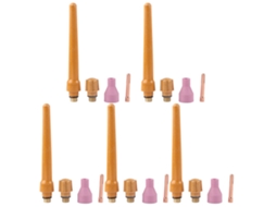 20 Peças De Consumíveis Para Soplete Tig Qq150: Bico Cerâmico, Caleya 2.0mm E Tampa Posterior Longa E Curta