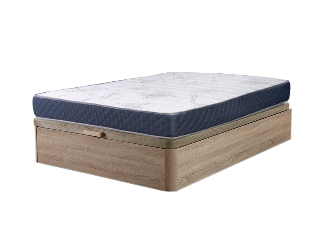 Sommier Carvalho Atenas 135X190Cm Colchão Viscoelástico 23Cm SALDOSYSTOCKS