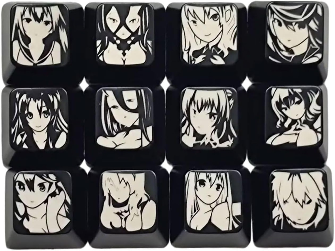 Conjunto De 12 Teclas Abs Genéricas E Personalizáveis.