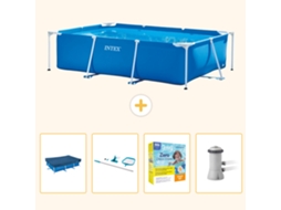 Intex Piscina Com Estrutura Retangular - 300x200x75 Cm - 5-peças S28