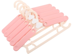 Conjunto de 5 Cabides Infantis, Plástico Ajustáveis para Crianças Pequenas, Antiderrapantes Quartos CHABERLU