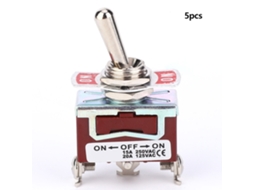Interruptor Toggle Spst 3 Positions On Off On Monopolar À Prova D'água 5pcs