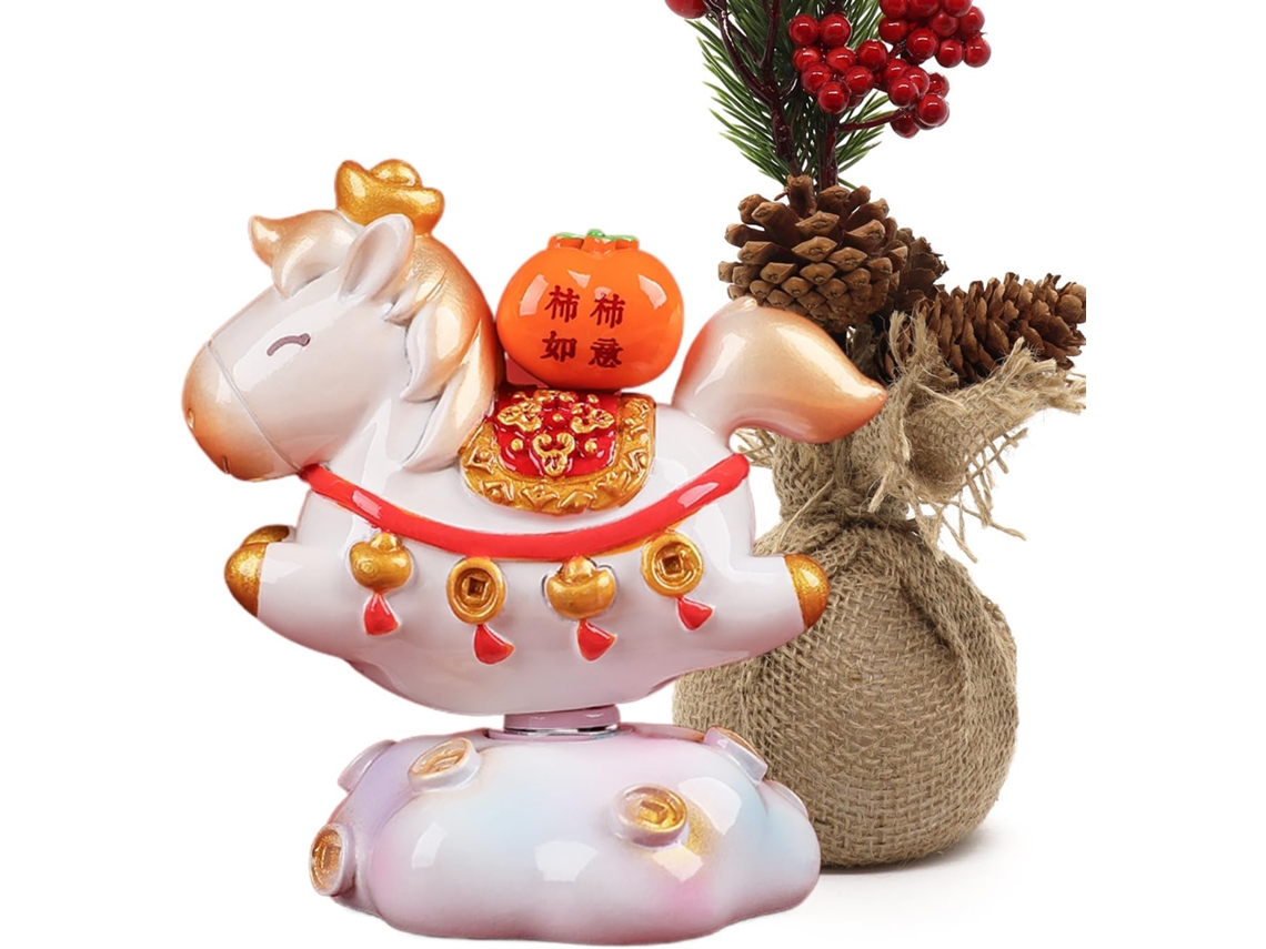 Escultura De Cavalo Chinesa | Estatuetas Fofas De Pônei Para Decoração De Escritório Que Simboliza Prosperidade