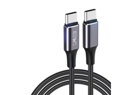 Cabo De Dados, Usb-c, 2m, Carregamento Rápido, 100w, 480mbps, Preto