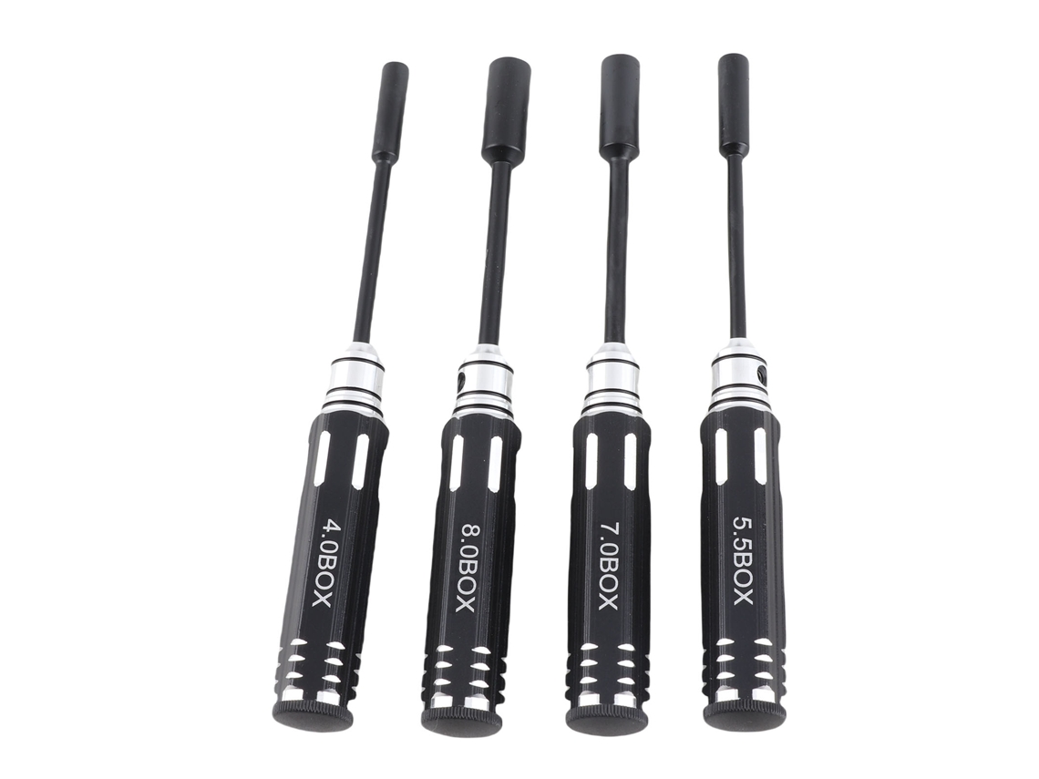 Conjunto de 4 chaves de porca hexagonais 4.0mm 5.5mm 7.0mm 8.0mm para carros rc e aviões modelo