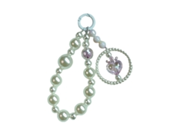 Lurelia Cordão Para Telemóvel Em Pérolas, Removível, Com Pérolas, Cor Branco/rosa, 1 Un