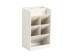 Porta Lápices Com 5 Compartimentos, Design Moderno, Grande Capacidade, Para Lar, Escola E Escritório, Bege