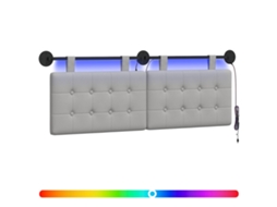 Conjunto 1 Cabeceira De Quarto Vidaxl Cinzento Tecido (130 X 55 X 5 Cm)