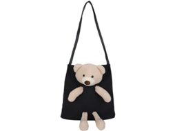 2026 mochila de Hombro para Niña Con Oso Animado, Bolsa de Cubo de Lona Portátil, Messenger Suave Con Hebilla Magnética Y Bolsillo para Móvil