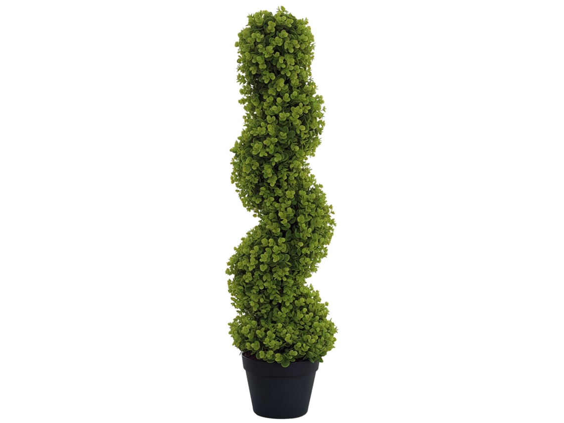 Planta Falsa de Eucalipto Espiral com Vaso Incluso para Interior e Exterior.altura 90 Cm.verde BTFORUS