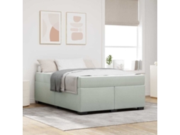 Vidaxl Estrutura Da Cama Cinzento-claro 140 X 200 Cm Tecido