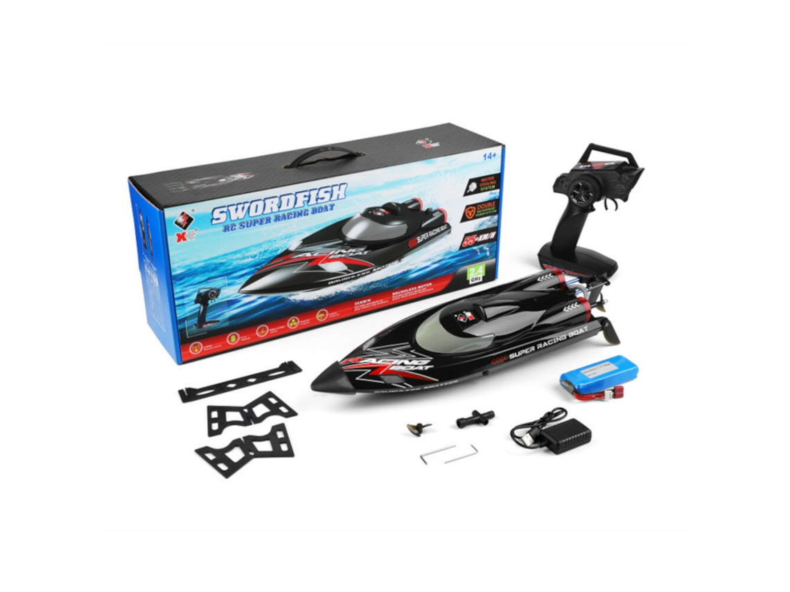 Barco Rc Wltoys Wl916 Rtr 2.4g Sem Escovas, Rápido, 60 Km/h, com Luzes Led e Sistema de Refrigeração a Água. Brinquedo de Brinquedo. MDUG
