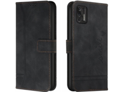 Caneta Stylus Clipe Antiqueda para Motorola Moto G Stylus 2021 6.8 HONGWE. Pele Magnética Preto