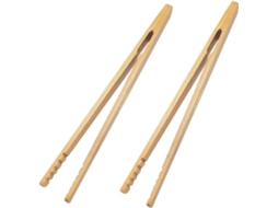 Jogo De 2 Pinças De Cozinha De Bambu De 18 Cm Para Torradas, Chá, Pão E Conservas. Igvtrade