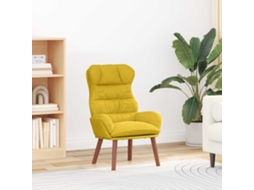 Vidaxl Poltrona Amarelo 69 X 74 X 93 Cm Veludo