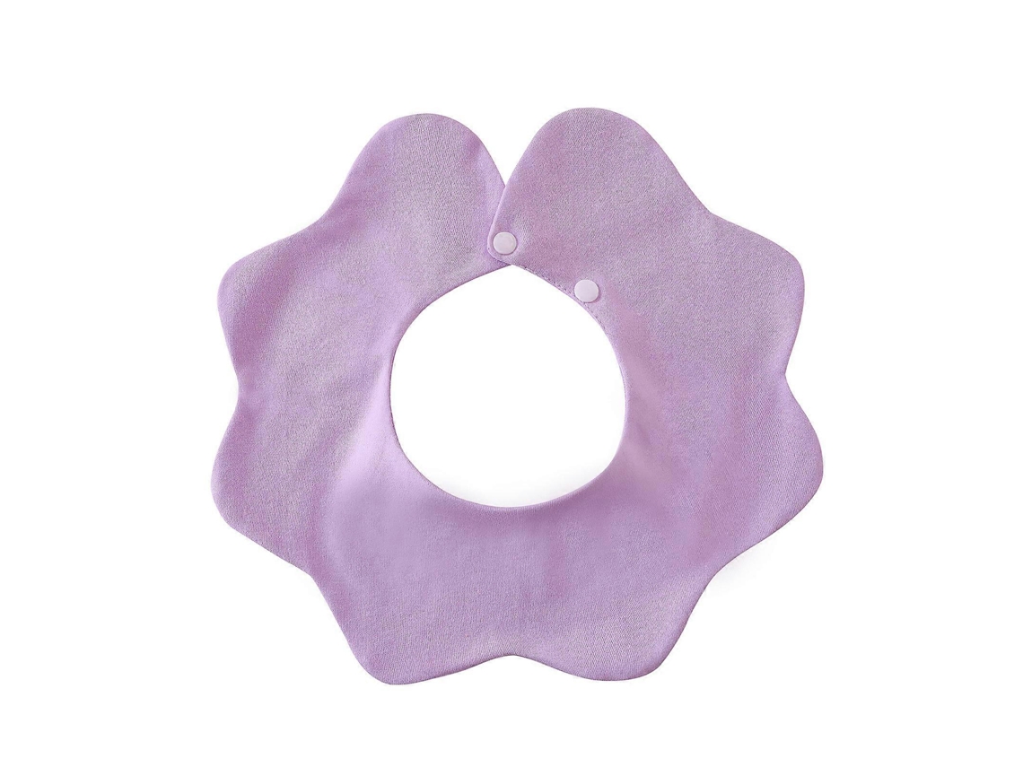 Babador para alimentação de bebês, núcleo sólido, rotação de 360 graus, avental para alimentação de bebês, almofadas de arroz ajustáveis, babador de algodão respirável, Roxo
