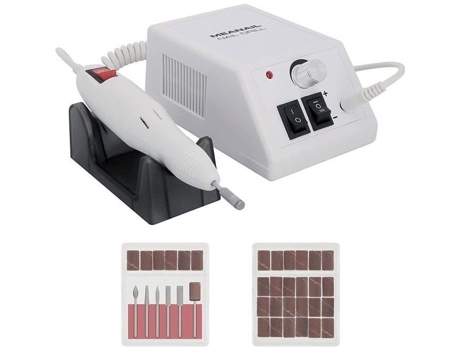 Lixadeira de unhas elétrica Meanail® • Manicure e Pedicure • 6 pontas e 6 bandas de lixa 6 bandas de lixa oferecidas PLASTIMEA