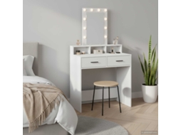 Vidaxl Mesa De Vestir Branco 79 X 41 X 140 Cm Derivados De Madeira